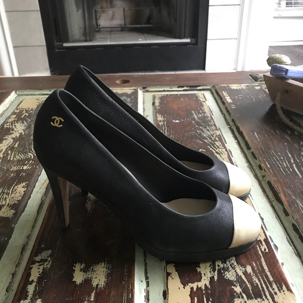 Authentic Chanel Cap Toe Pumps